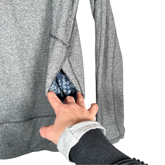 LULULEMON Exhalation Pullover II in Heathered Speckled Black - Picture 13 of 14